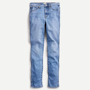 J. CREW 9" Vintage Straight Jean with Side Slit Pale Pool Wash Sz 27